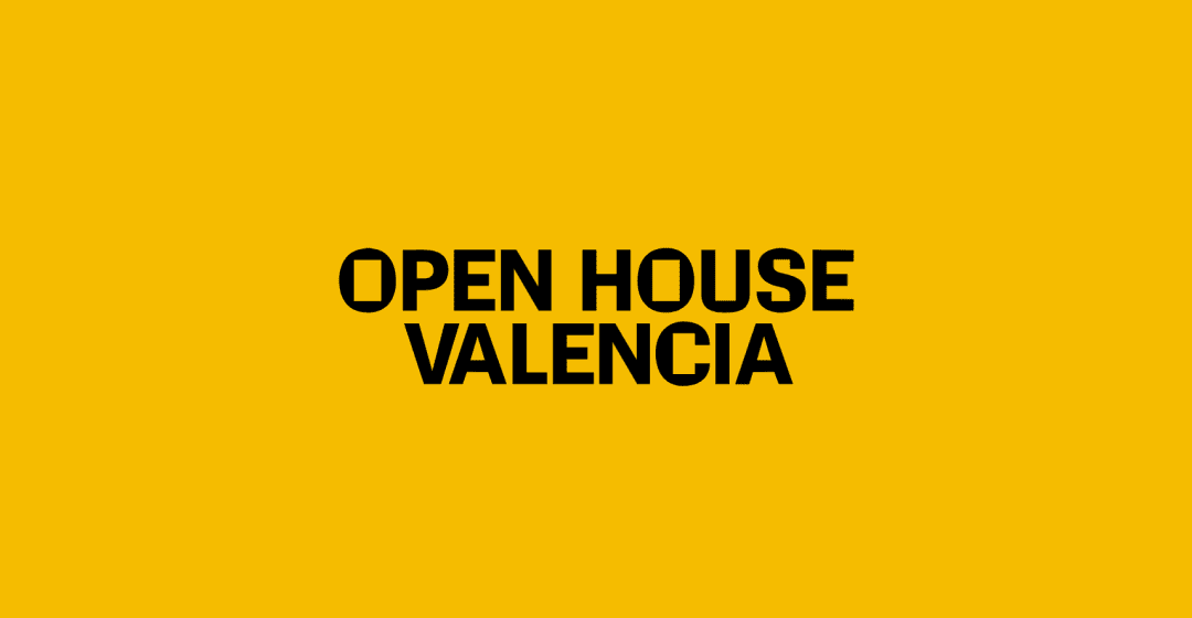 Open House Valencia festival logo on a yellow background